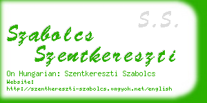 szabolcs szentkereszti business card